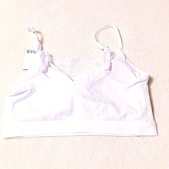 Glimmered lacy seamless Bralette w/ removable pads - Picture 6 of 8